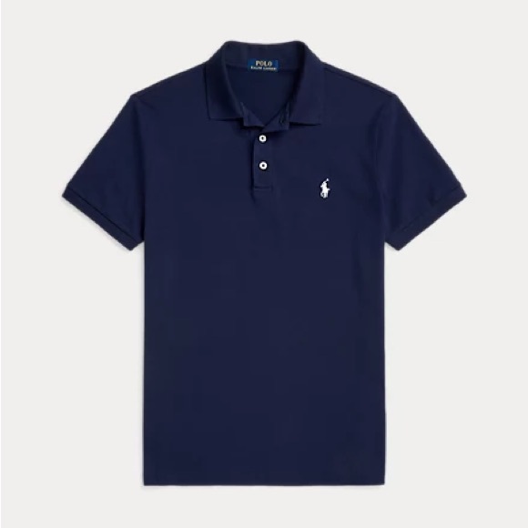 Ralph Lauren Polo Shirt Navy Custom Fit Small - Picture 1 of 5